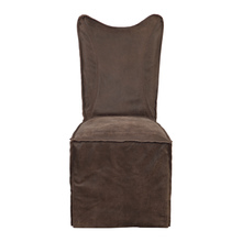  23469-2 - Uttermost Delroy Armless Chairs, Chocolate, Set Of 2